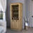 Bar Cabinet: 4 Wine Rack Slots, Shelf & Glass Holder 4-Built In Cabinet In Chic Finish-524986799