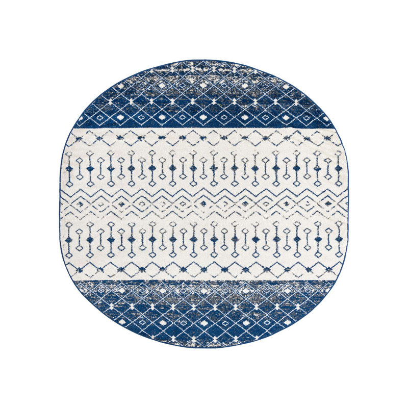 Somerville Geometric Indoor Rug, Oval 7'10" x 10'