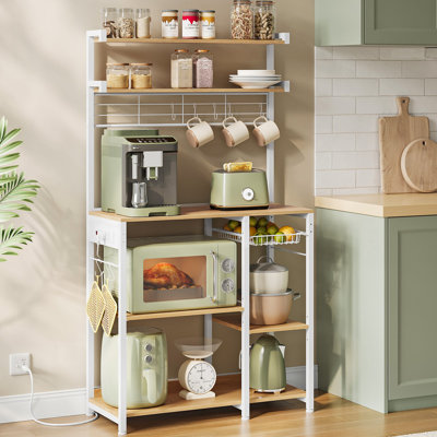 35.4'' Metal Baker's Rack with Microwave Compatibility