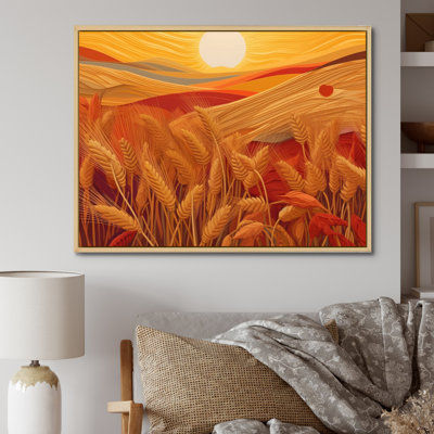 Golden Harvest Cord Field V sur toile