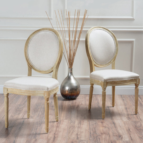 Vintage French Louis XVI Dining Chairs in Gold Beech and Black