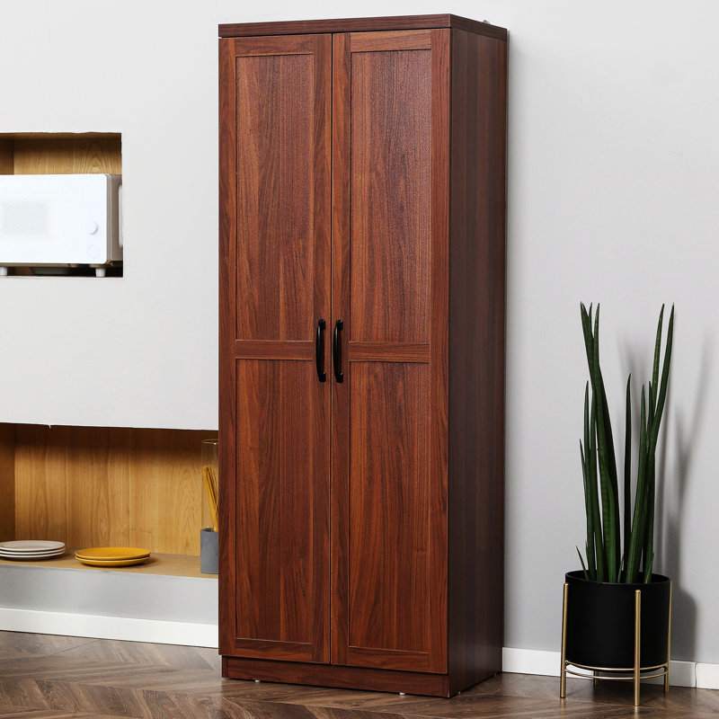 Garde-manger de 63 po, armoire à 2 portes avec 5 tablettes et 2 tablettes réglables, brun pour un garde-manger élégant, niveaux. Gardez bien rangé. Salle à manger