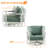 9 - Person Aluminum Patio Conversation Sets with Gilder&Swivel Chairs and Firepit-1332495570