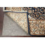 Tapis bleu marine en laine noué à la main de conception unique 8 pi 1 po x 10 pi 4 po