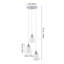 3 - Light Stainless Steel Chandelier Pendant