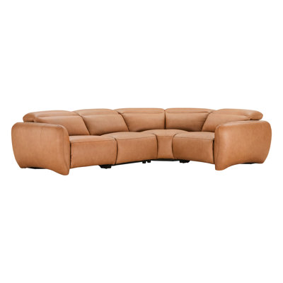 Astro 4-piece Genuine Leather Power Reclining Sectional
