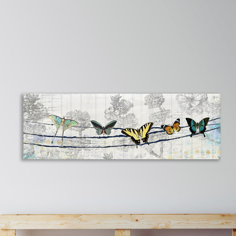 Butterfly Day by Kimberly Allen - Wrapped Canvas Panoramic Print, 51cm H x 152cm W x 4cm D