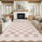 Washable Scalloped Rug Modern Checkerboard Rug Non Slip, Soft Non Shedding Thin Carpet, Indoor Low Pile Foldable Carpet, Contemporary Printed Mat for Living Room Bedroom-897534231