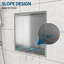 Niche de douche en acier inoxydable 12 po x 12 po, nickel brossé-139950835