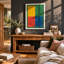 Colour Study Geometric - Framed Print-1807893188-1807893187