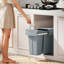 Poubelle escamotable 7,9 gallons (30 L), 2 compartiments amovibles, gris
