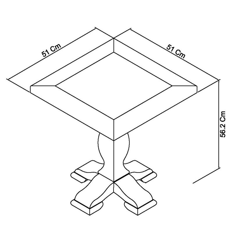 Abdulkadir Solid Wood Pedestal End Table