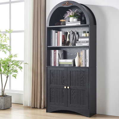 71" H x 30" W Arched Kitchen Pantry Cabinet Dining Hutch