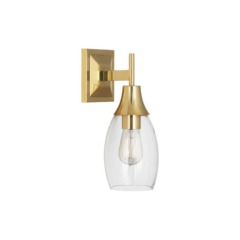 Grace 1 - Light Armed Sconce, Modern Brass