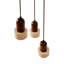 Lustre réglable élégant avec structure en bois, finition beige et noyer | 24 à 60,6 pouces de hauteur | Capuchon de diamètre 12 po x 7,5 po | 3 x douilles E27 (40 W maximum) | Éclairage élégant pour la maison et le bureau, classé IP20, ampoule non incluse-1167190084-1167190087