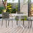 4pcs Modern Stackable Plastic Armchair for Indoor/Outdoor Use – Ergonomic Slatted Back Design, All-Weather Material, Warm Grey – Patio, Balcony, Cafe