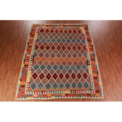 Reversible Wool Kilim Oriental Area Rug 10x13