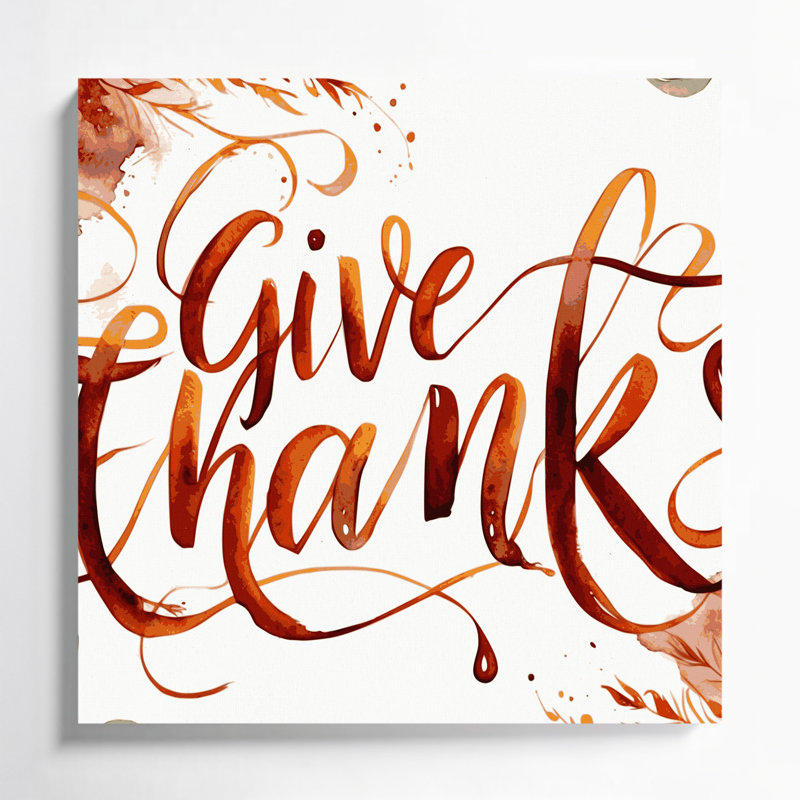 Art mural sur toile, "Thanksgiving", H 32 po x l 32 po