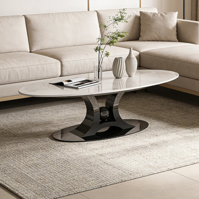 Sintered Stone Coffee Table with Stainless Steel