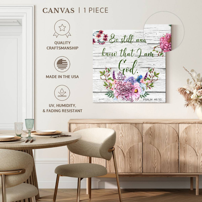 Verset biblique de Tergel Garden Florals, H 20 po x l 20 po