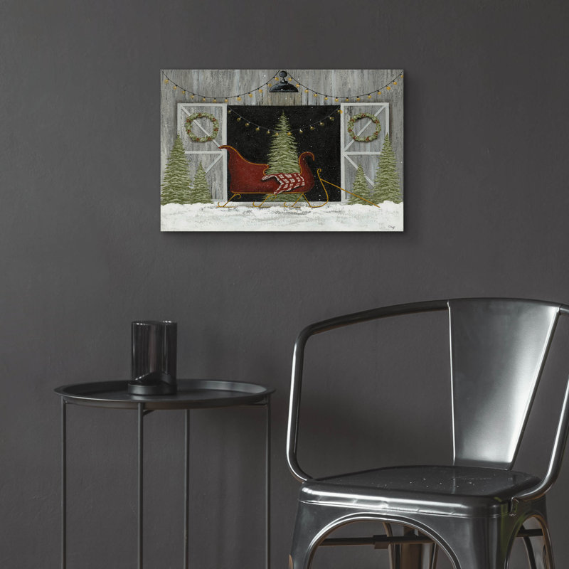  «Sleigh Ride» par Tanya Nyp, art mural en verre acrylique, 24 po x 16 po, H 16 po x l 24 po