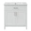 Meuble-lavabo de 30 pouces avec lavabo en céramique et beaucoup de rangement-397378009