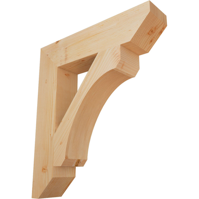 Support en bois / corbeau, H 32 po x l 5,5 po x P 28 po, Douglas (lisse)