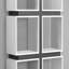 Bibliothèque, bibliothèque, étagère, 5 niveaux, H 71 po, bureau, chambre à coucher, stratifié gris et blanc