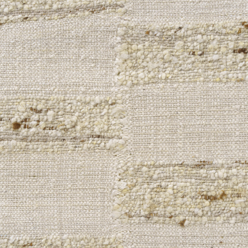 Tapis ivoire / naturel tissé à plat à la main Garvin, Rectangle 2 pi x 3 pi
