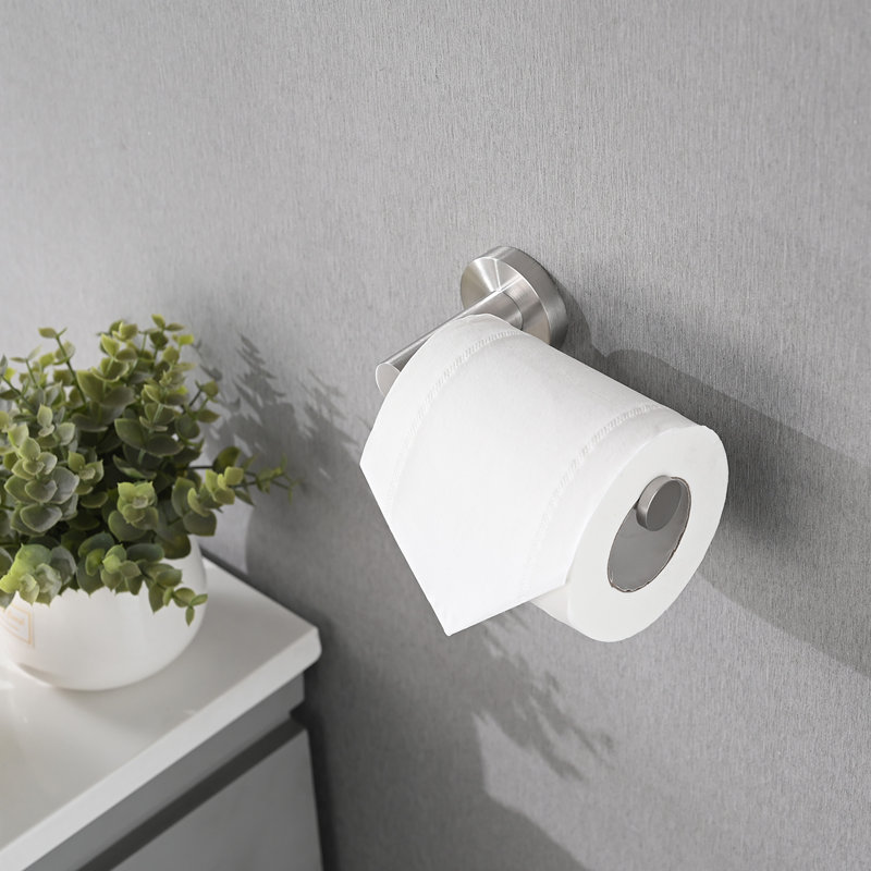 Ensemble de 4 pièces de quincaillerie de salle de bain en nickel brossé