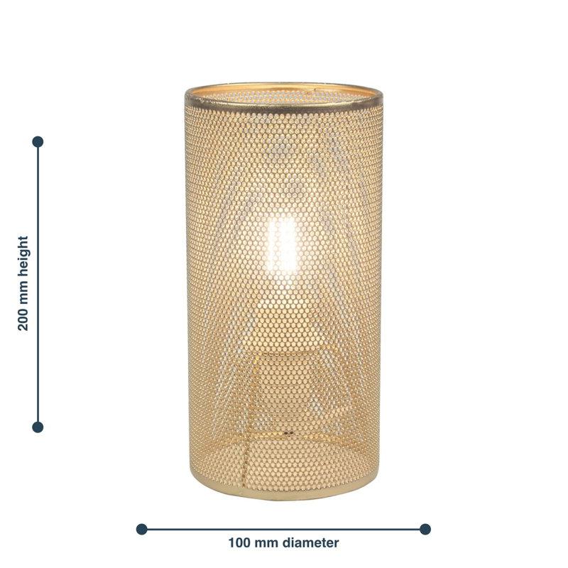 Omro Metal Table Lamp, Gold