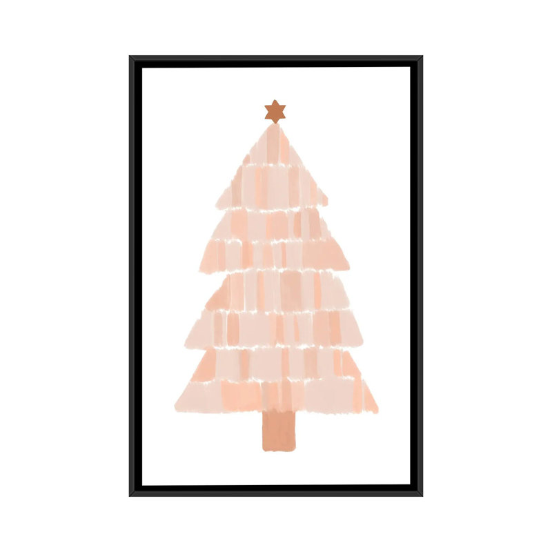 "Arbre de Noël" par Orara studio, reproduction d’art, Pas de tapis, H 60 po x l 40po x P 1,5 po, Toile avec cadre noir