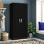 Arkadij 2 Door High Gloss Manufactured Wood Wardrobe With Internal Shelf and Hanging Rail-1568472799