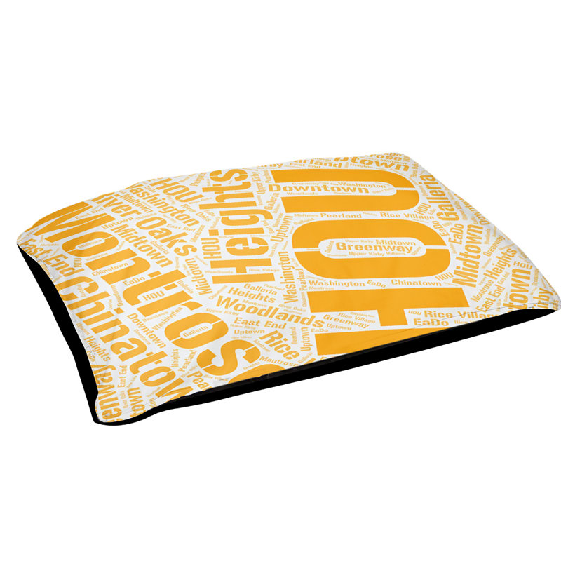Oreiller rectangulaire designer, Petit L 28 po x l 18 po, Orangé, Nouvelle-Orléans