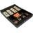 12" CASH BOX 4 BILL HOLDER & 6 COMPARTMENT TRAY