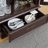 Glass Cabinet Lighted Glass Cabinet Curio Display Cabinet With Adjustable Glass Shelves 2 Doors And 1 Drawer Cabinet Bulb Included Cherry-73676549