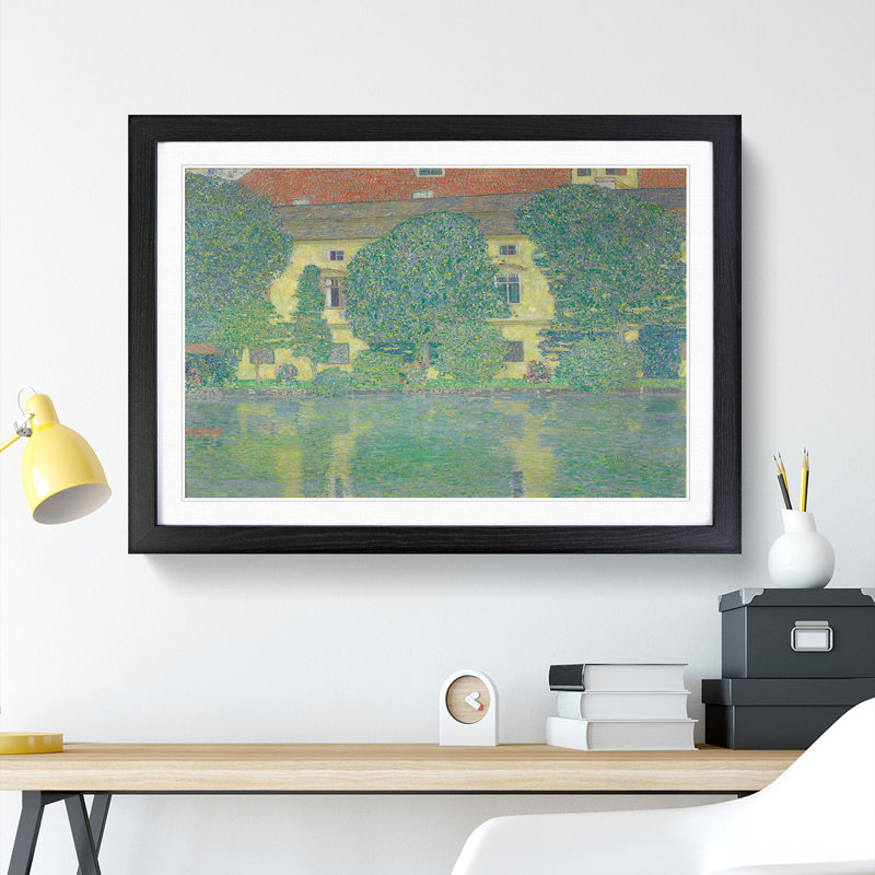 Attersee Iii by Gustav Klimt - Picture Frame Graphic Art, 27cm H x 36cm W x 2cm D, Black Framed