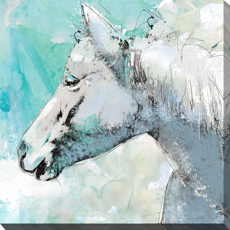 «Happy Trails» par Carol Robinson - Peinture, H 28 po x l 28 po x P 1,5 po, Toile tendue