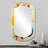 Yellow Sunset Deconstructed Sky - Geometric Asymmetrical Decorative Wall Mirror, Modern Cylinder Mirror, Printed Metal Art-1500028582