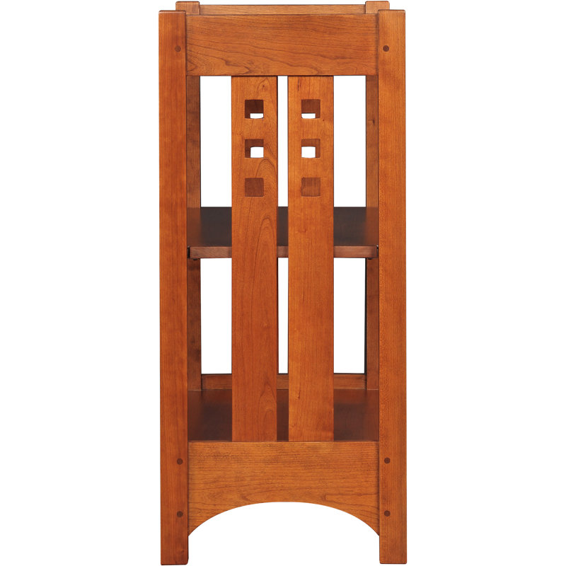 Highlands 34" H x 30" W Solid Wood Etagere Bookcase, Central Valley