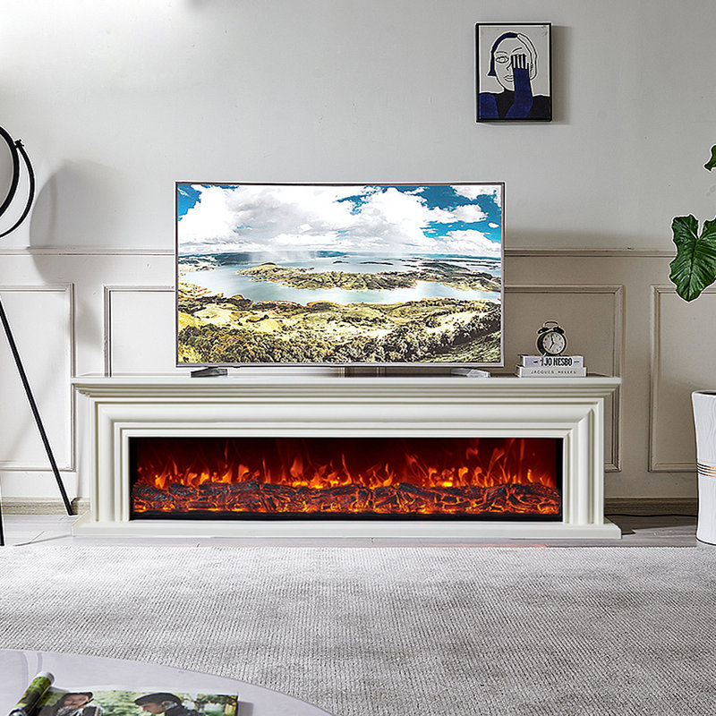 Meuble télé simulé, Ivoire ivoire, 78.74"