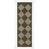 Winnie Wool Geometric Area Rug in Brown/Tan