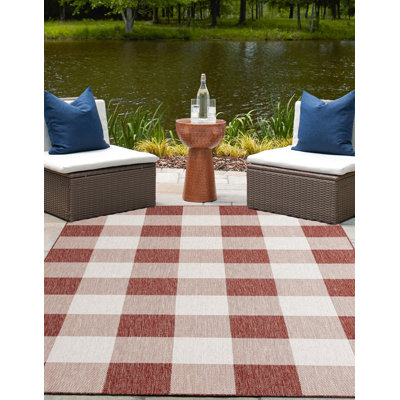 Tapis intérieur / extérieur rouge Borland