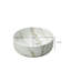 Lavabo de salle de bain 14 po, vasque ronde en céramique avec motif de pierre sans robinet, sans armoire, blanc mat