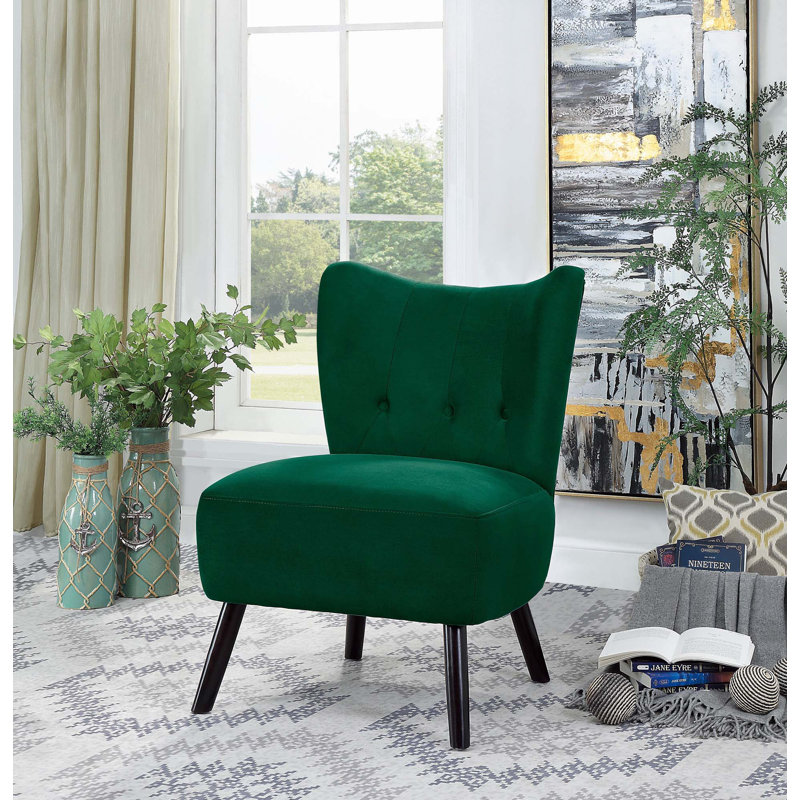 Fauteuil d'appoint en velours, Vert