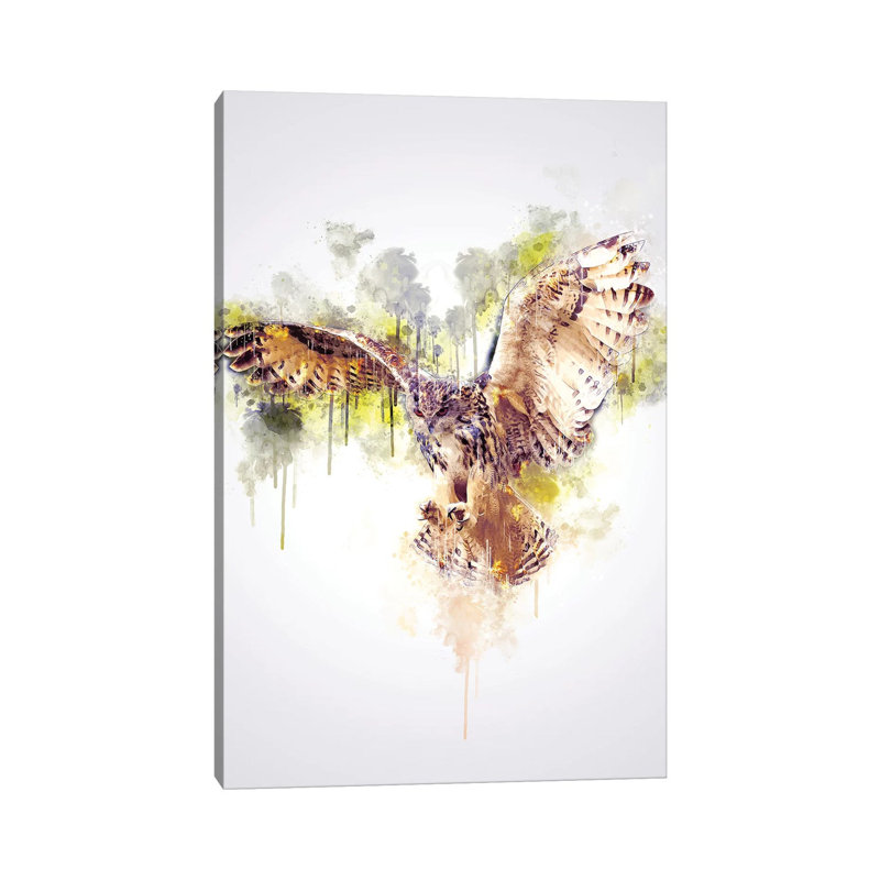 Owl by Cornel Vlad - Wrapped Canvas Painting, 45.72cm H x 30.48cm W x 1.905cm D