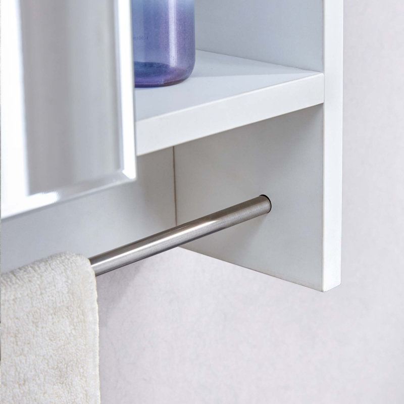 Bathroom Mirror Cabinet Wall Mounted,Medicine Cabinet, White