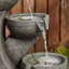 Fontaines d'extérieur avec lumières DEL - H 32 po de style pagode en résine à 4 niveaux en résine pour jardin et patio