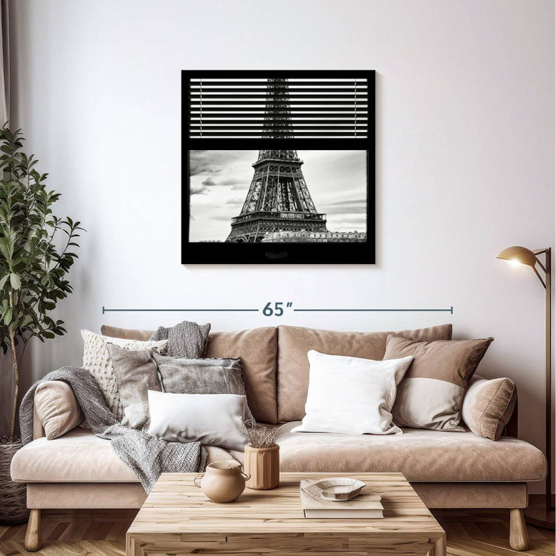 Nicci Eiffel Through The Blinds, 36" H x 36" W