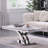 48" Rectangle Coffee Table with Silver Stainless Steel Base